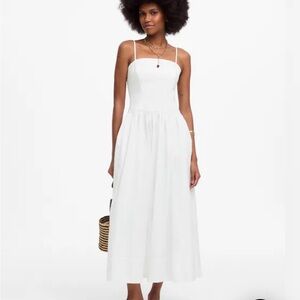 Madewell Poplin Seamed Maxi Dress